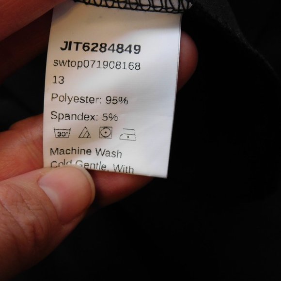 Shein Peplum Black Wrap Top - Picture 9 of 9